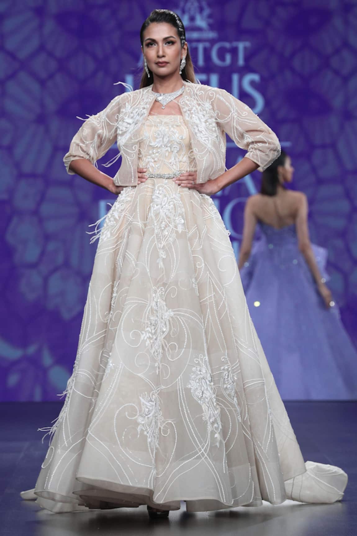 Amit GT Embellished Gown with Jacket