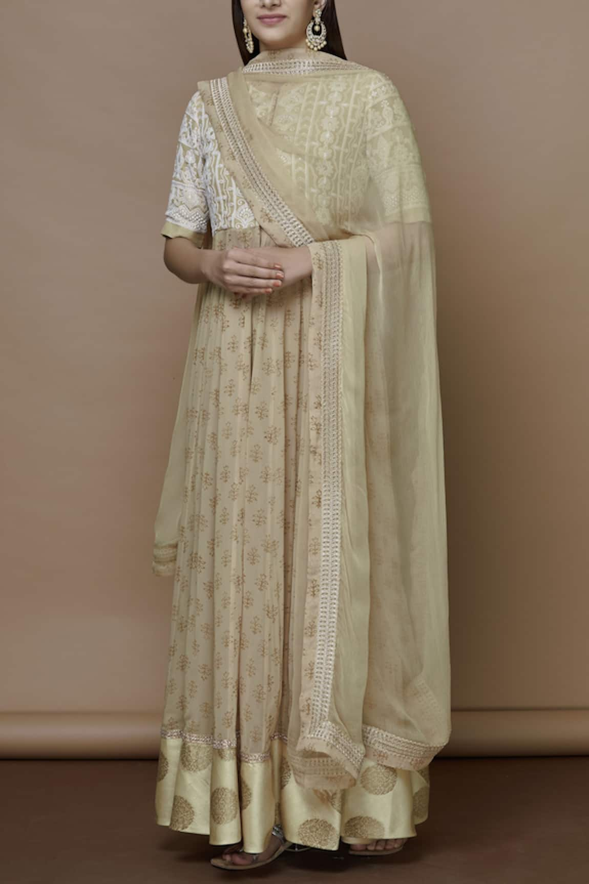 Manasi Sengupta Embroidered Anarkali with Dupatta