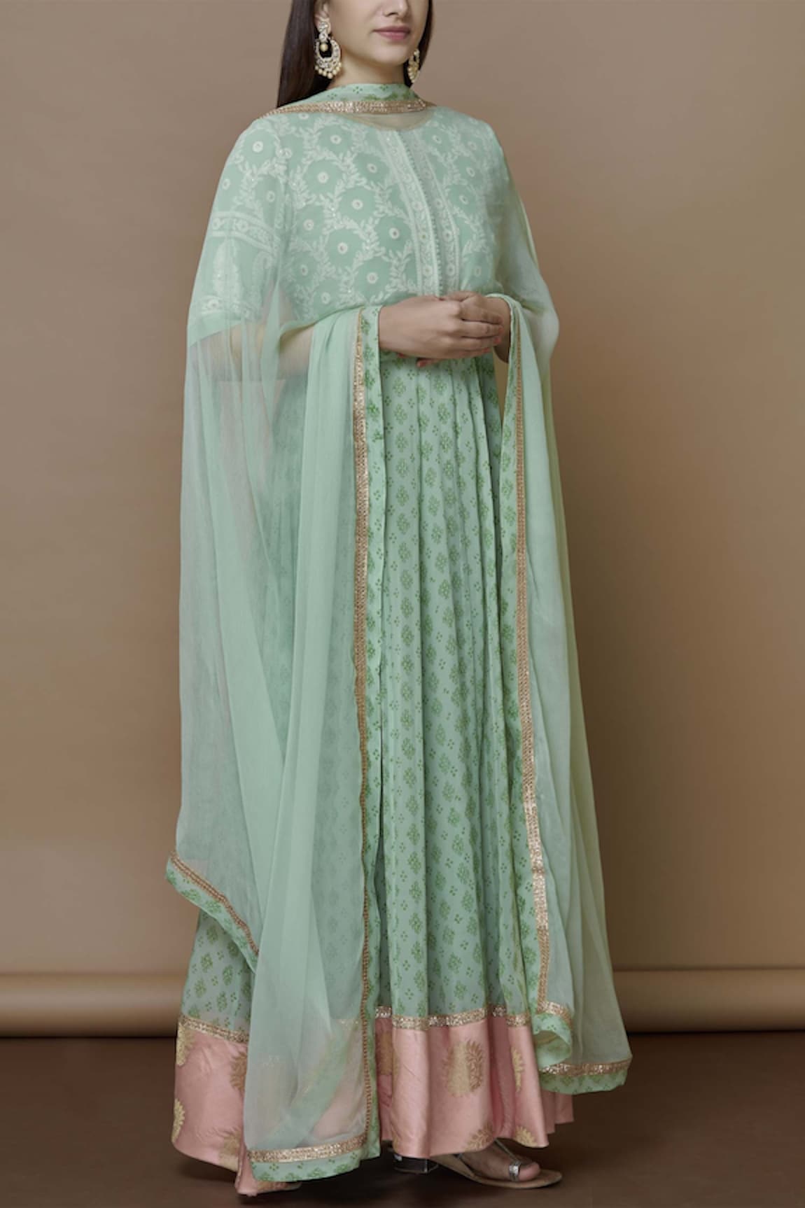 Manasi Sengupta Embroidered Anarkali with Dupatta