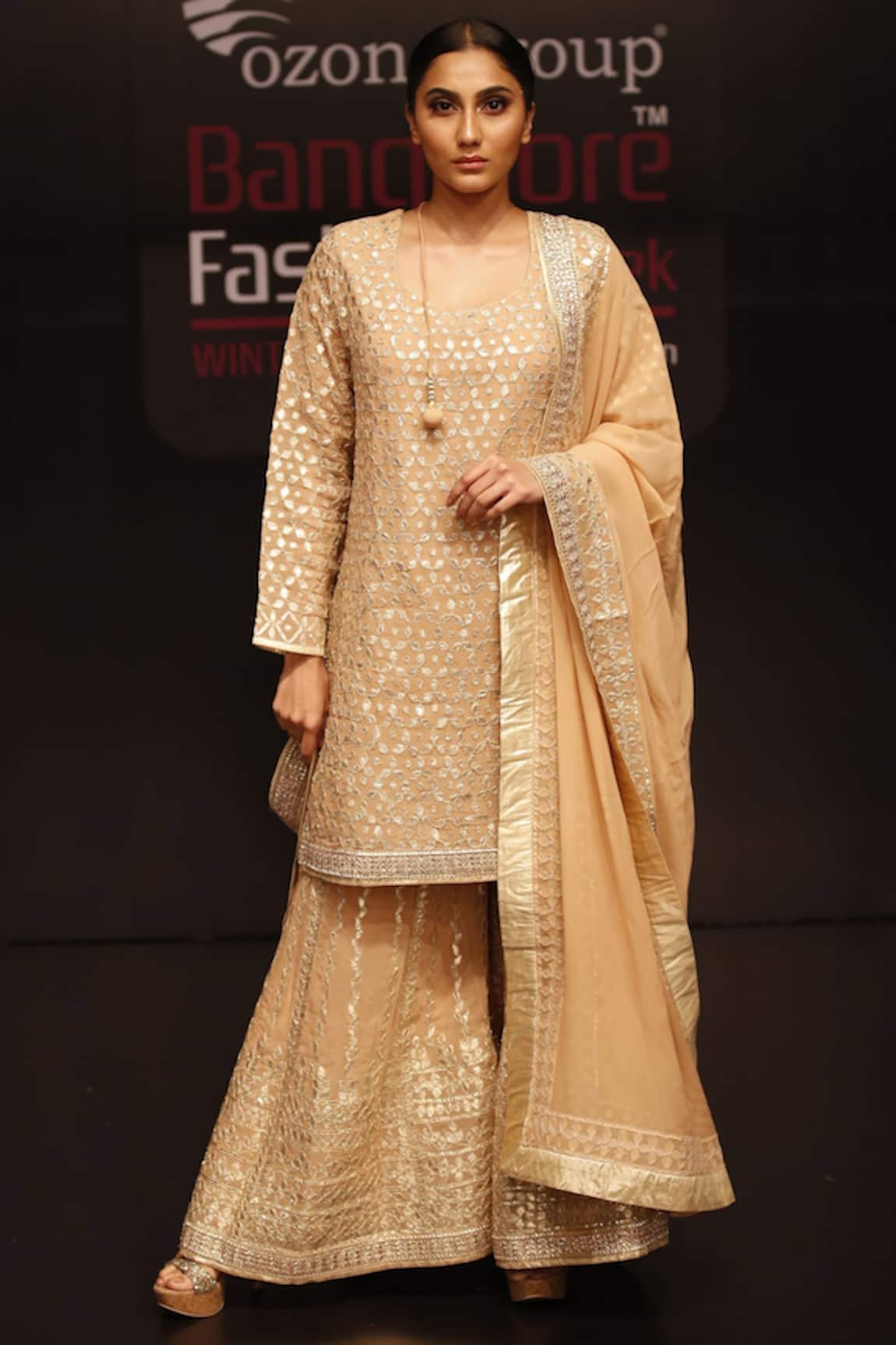 Rahul Singh Embroidered Kurta Sharara Set 