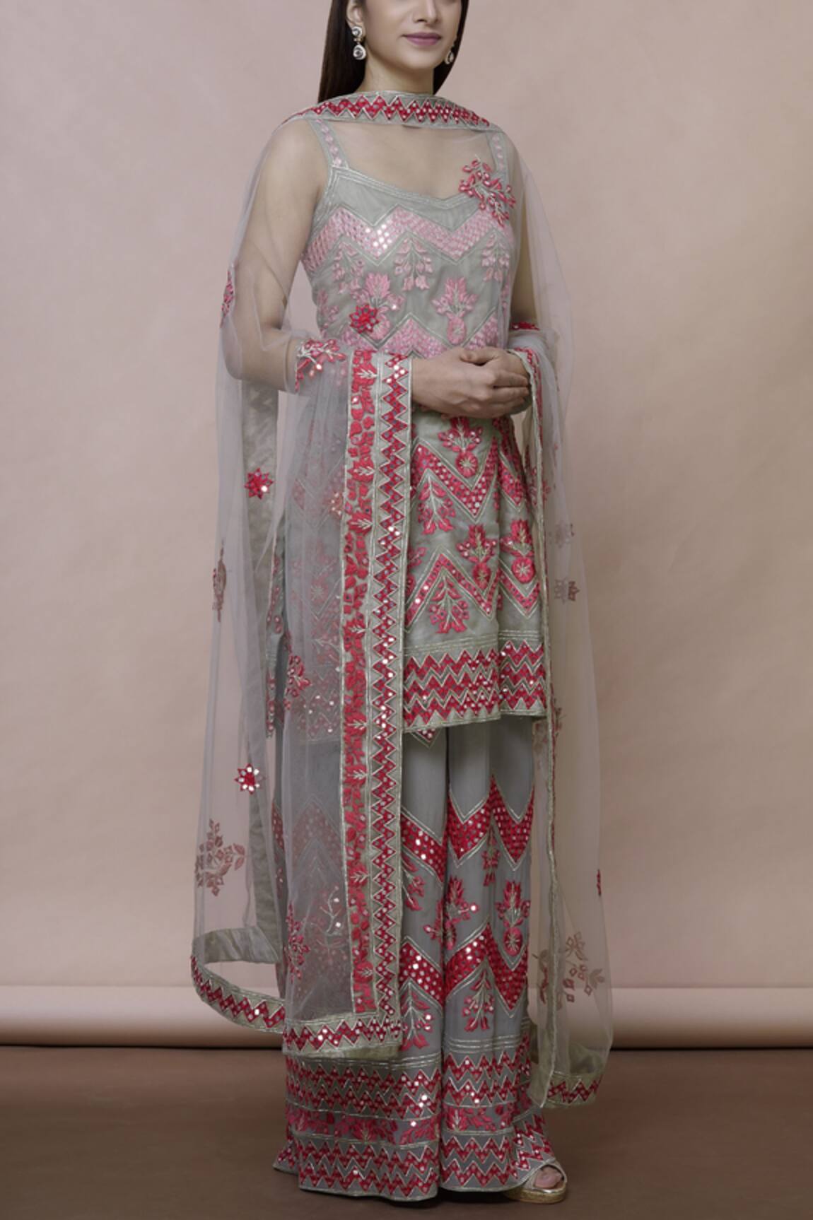 Abhi Singh Embroidered Kurta Palazzo Set