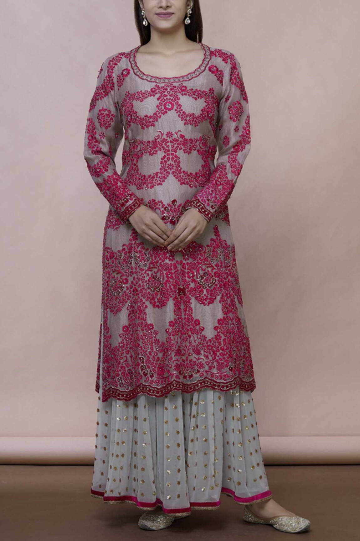 Abhi Singh Embroidered Kurta with Skirt