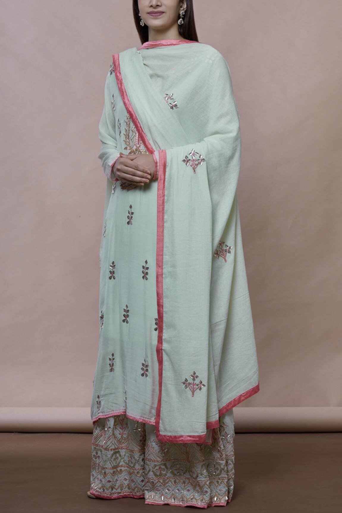 Abhi Singh Embroidered Kurta Sharara Set
