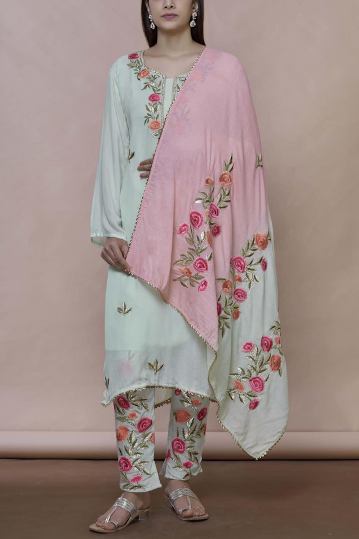 Abhi Singh Silk Embroidered Kurta Set