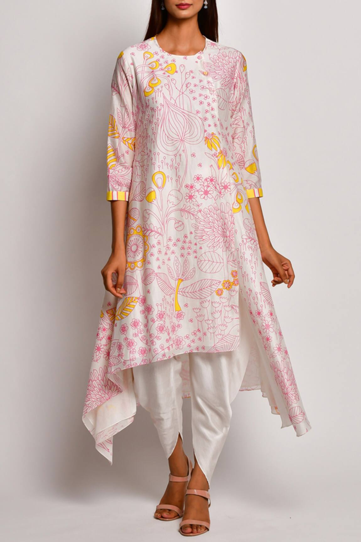 Swati Vijaivargie Chanderi Kurta with Dhoti Pant 