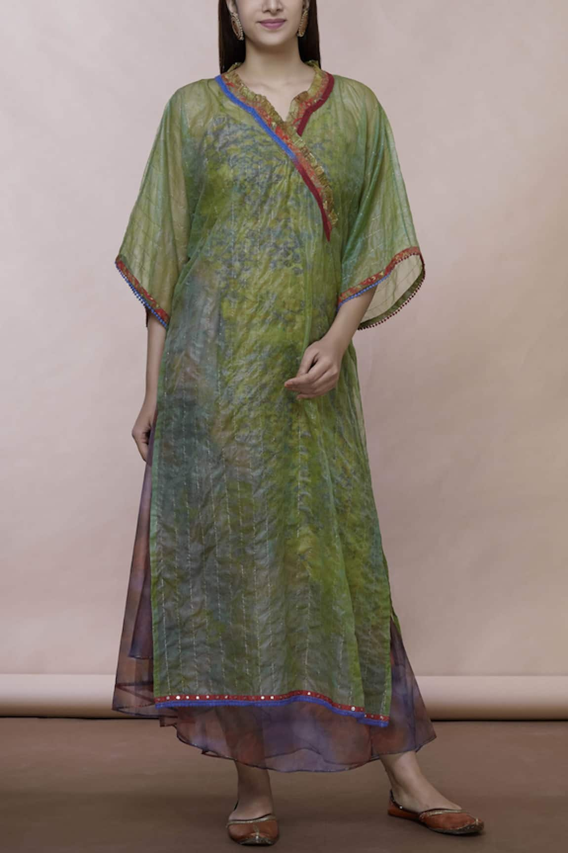 Poonam Dubey Printed Tunic with Overlay Kurta