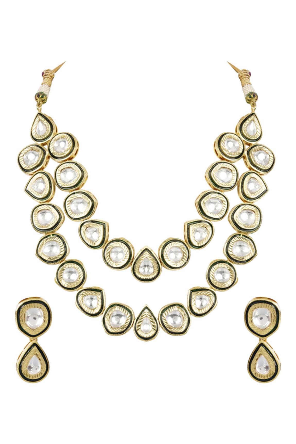 Auraa Trends Kundan Layered Necklace Set