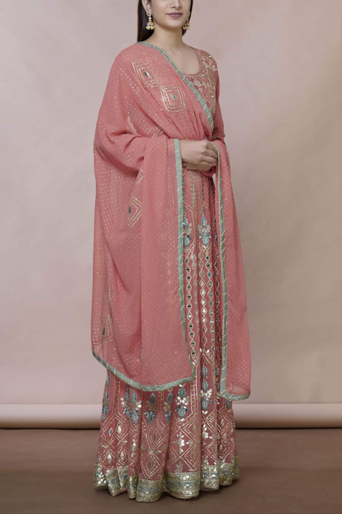 Abhi Singh Embroidered Anarkali with Dupatta