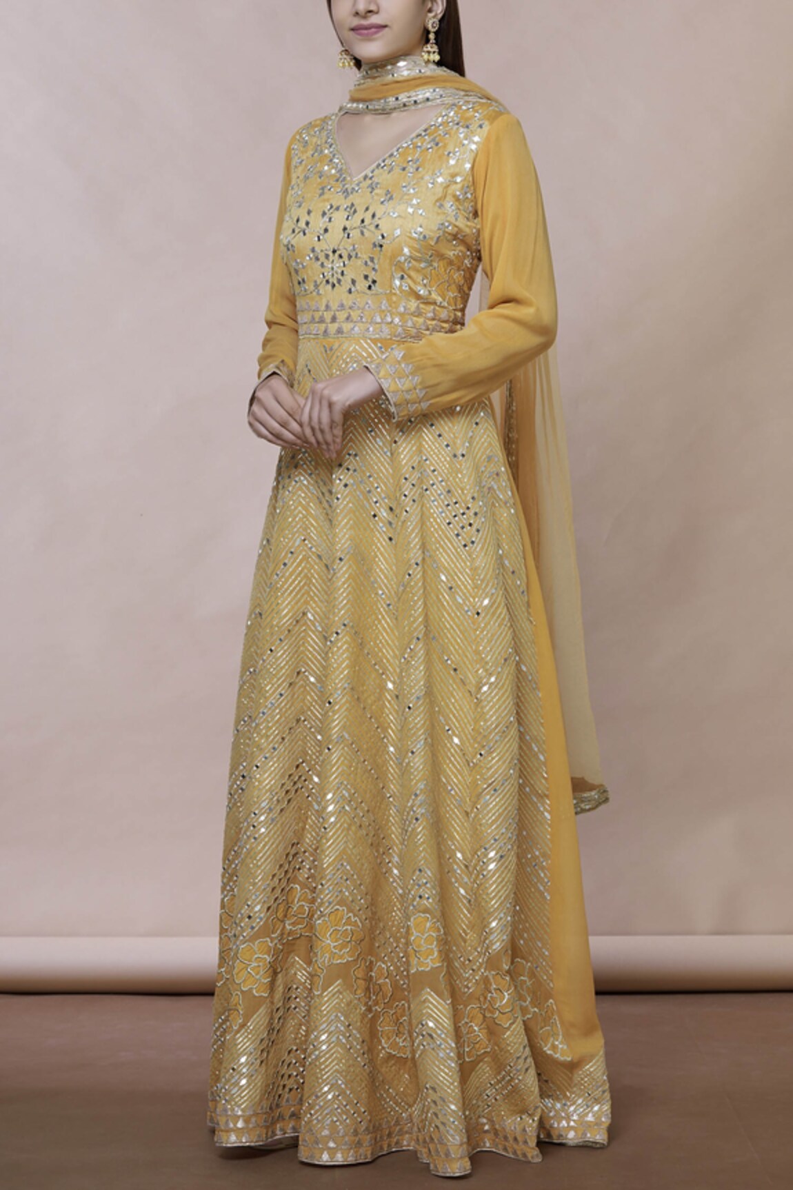 Abhi Singh Embroidered Anarkali with Dupatta