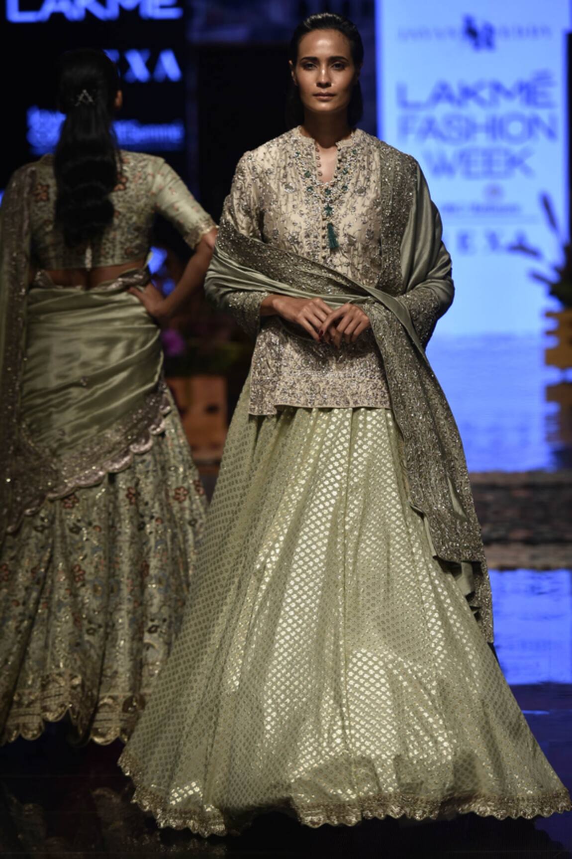 Jayanti Reddy Embroidered Kurta Lehenga Set 