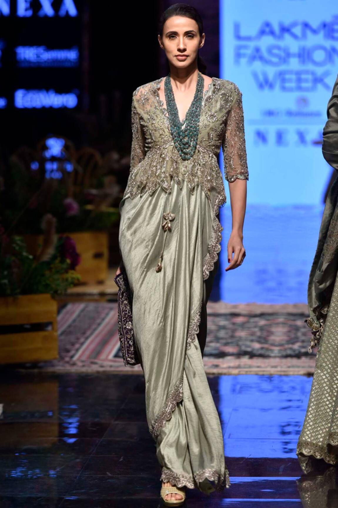 Jayanti Reddy Embroidered Saree with Blouse