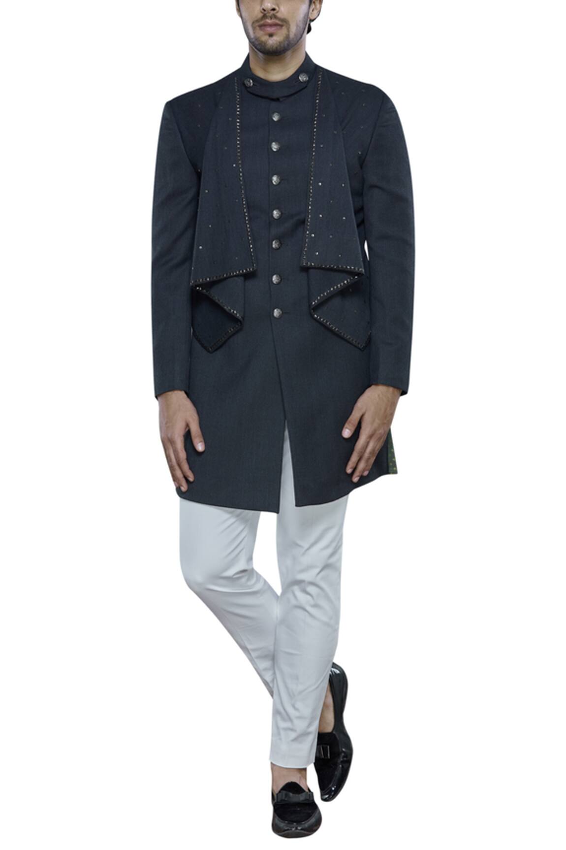 Nitesh Singh Chauhan Draped Sherwani