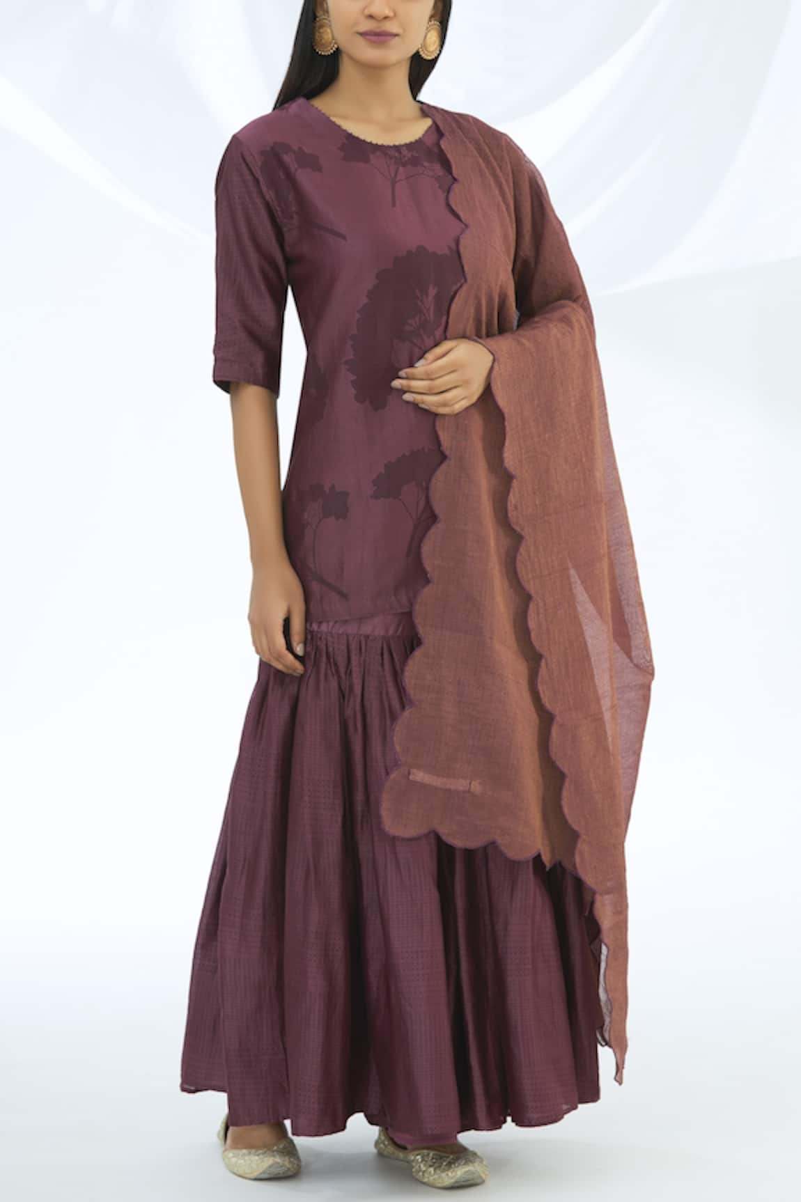 Shagun Manchanda Chanderi Silk Kurta Sharara Set