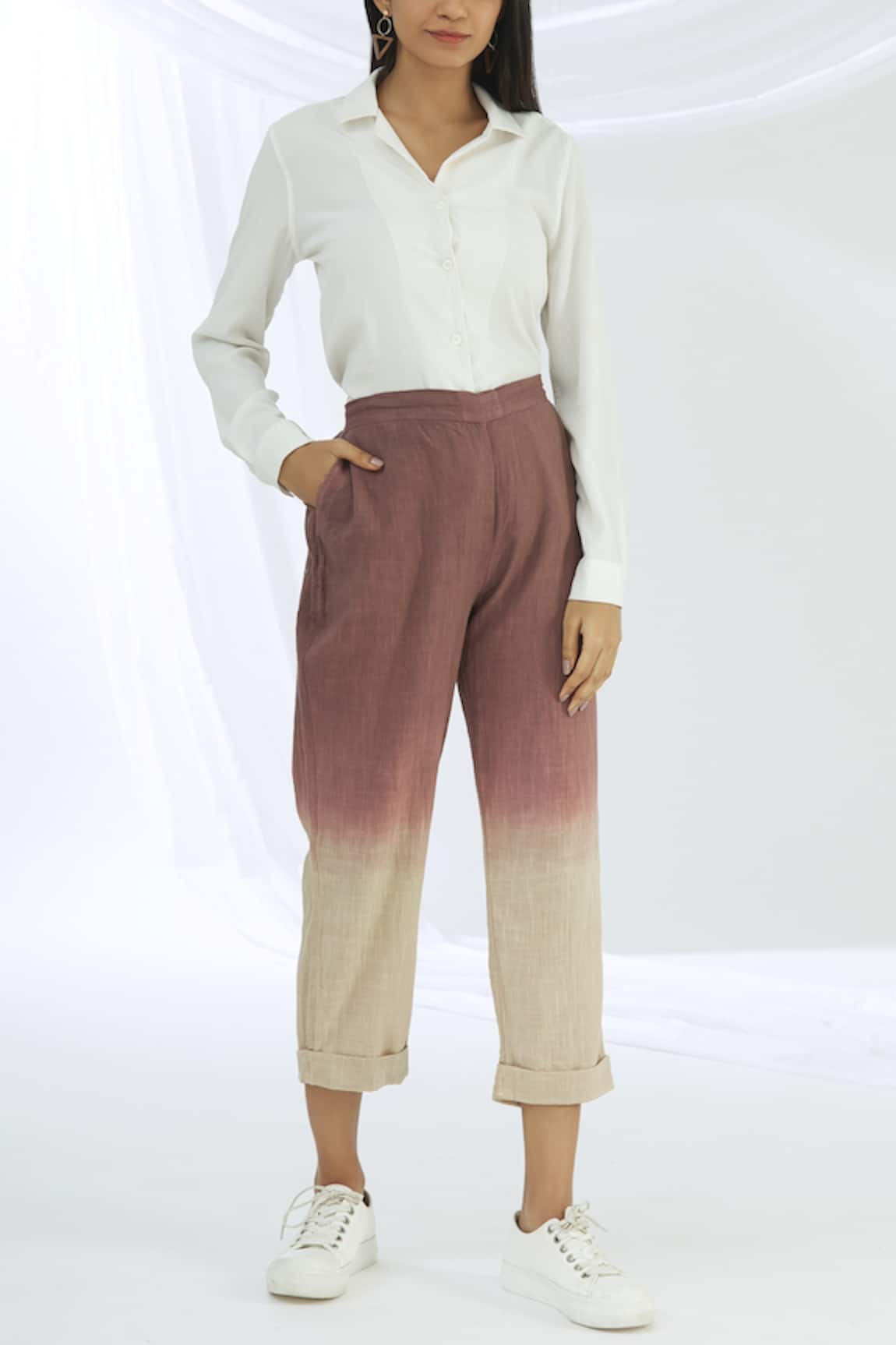 Flat Trousers Office Wear Mens Gray Cotton Linen Trouser Size 3040 Inch