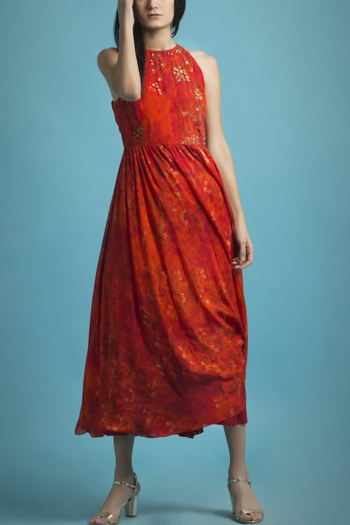 Saksham & Neharicka Printed Midi Dress