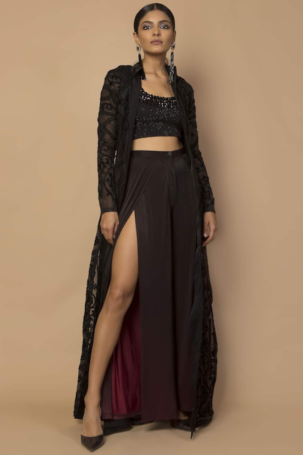 Siddartha Tytler Embroidered Long Jacket 