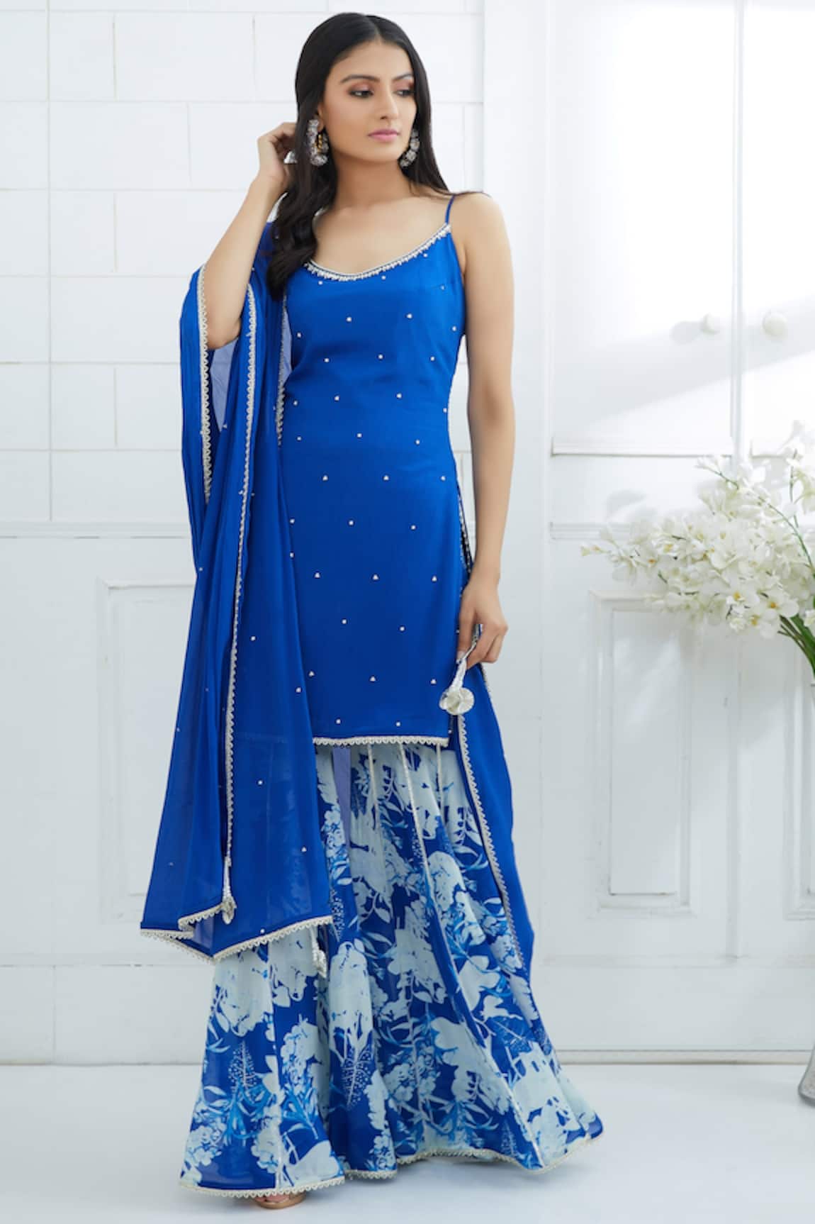 Mandira Wirk - Indian Embellished Kurta Sharara Set