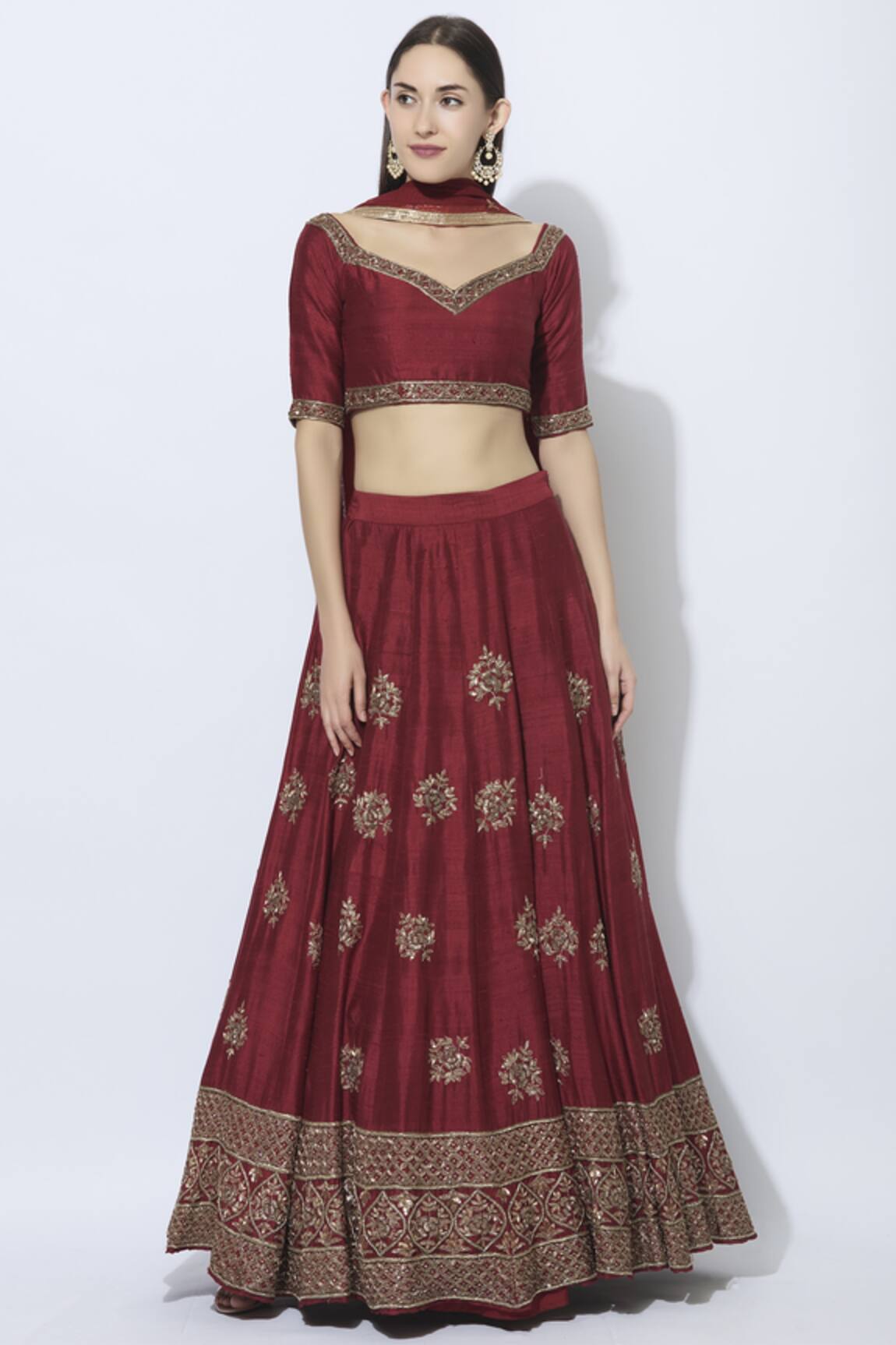 Esha Koul Silk Bridal Lehenga Set