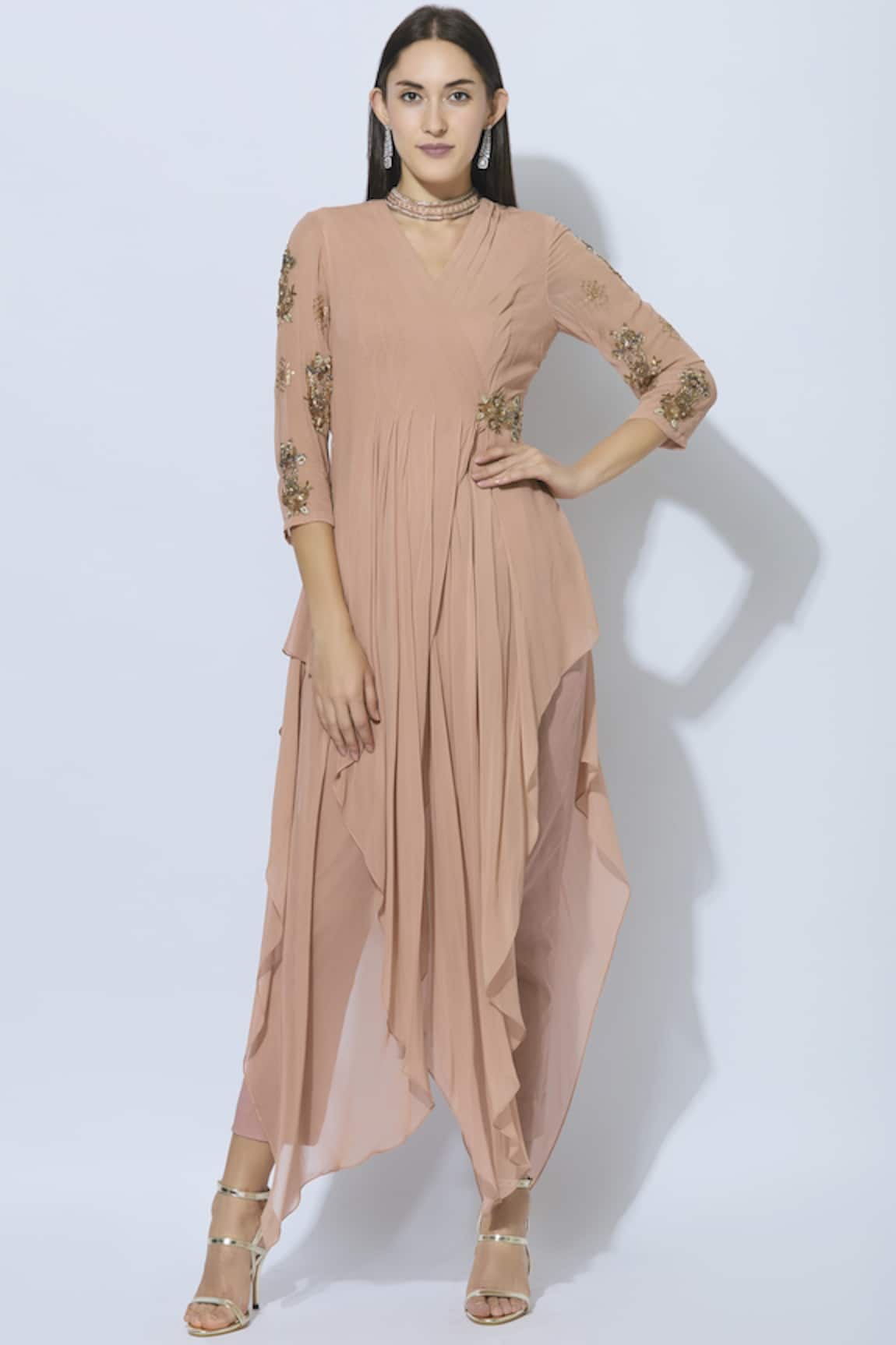 NIDHIKA SHEKHAR Asymmetric Kurta Set