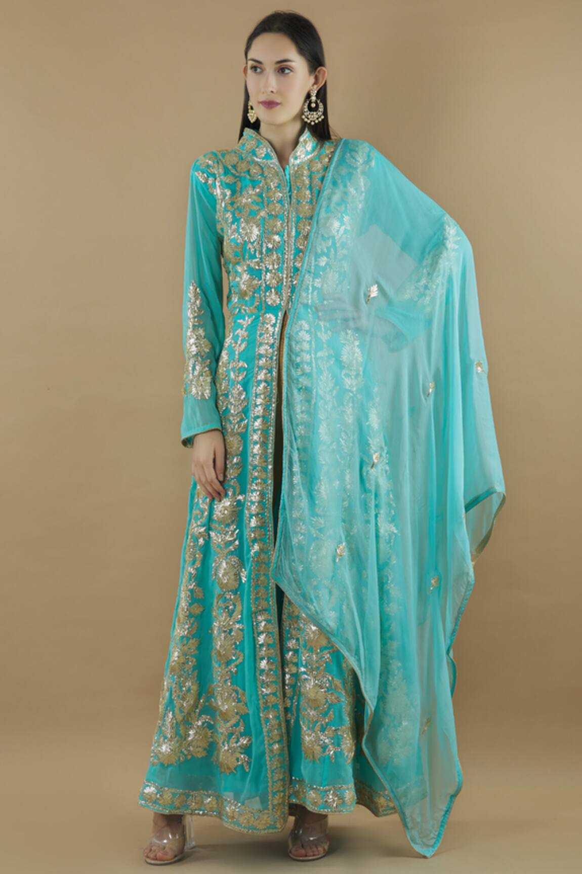 Kunwarani Ritu Embroidered Anarkali with Dupatta