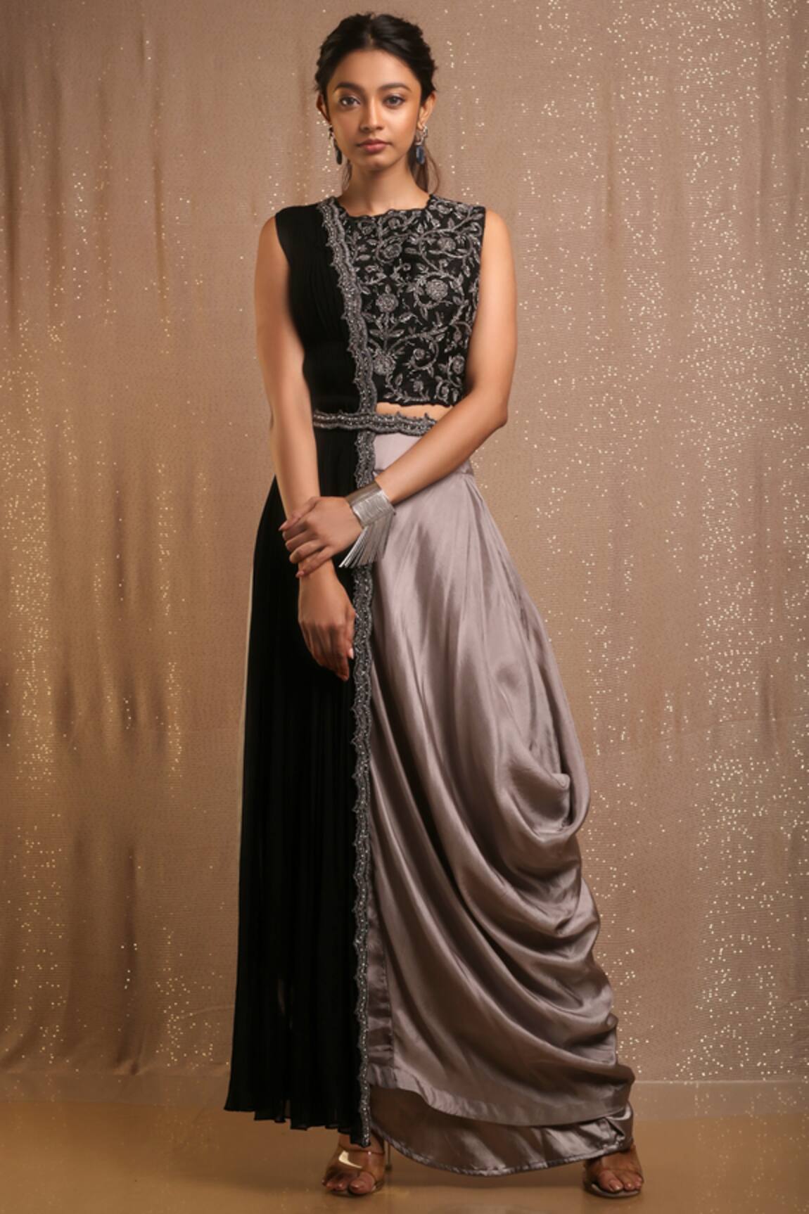 Rishi and Soujit Silk Skirt Set 
