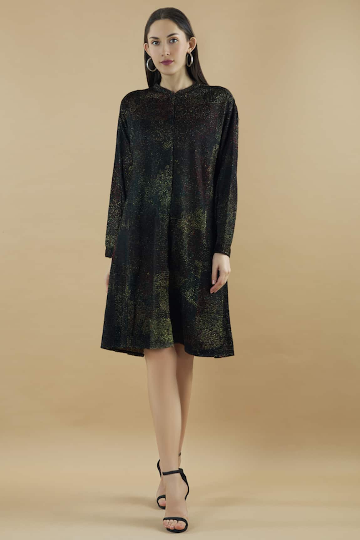 Yavi Textured Shirt Dress