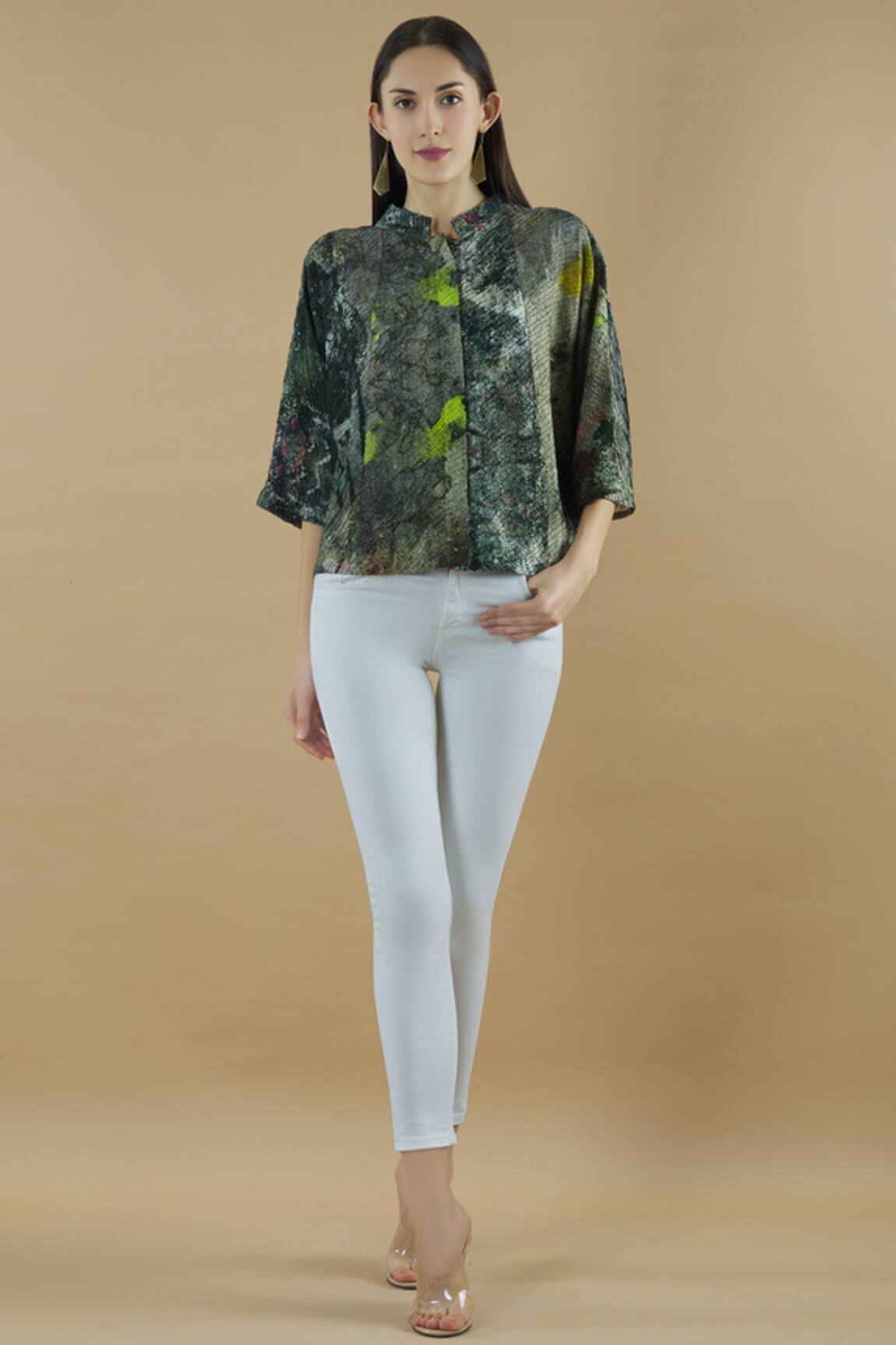 Yavi Silk Pintuck Top