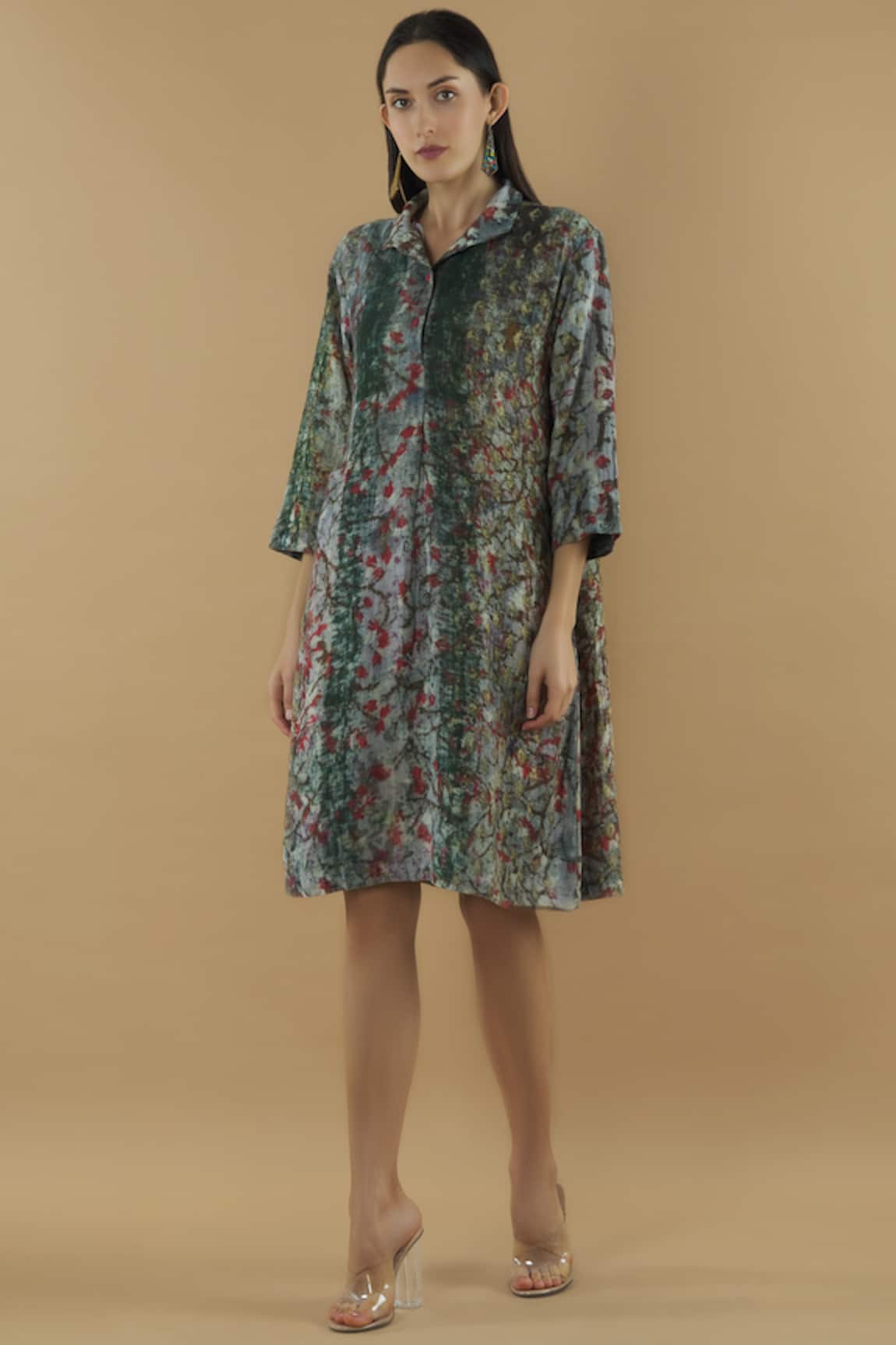 Yavi Printed Shirt Dress