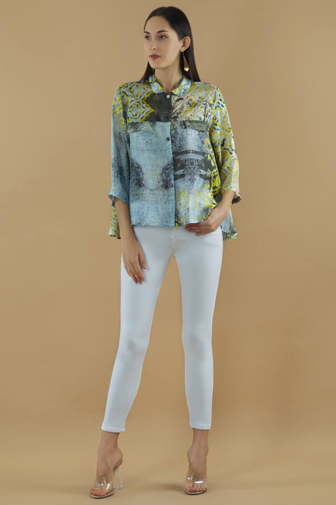 Yavi Silk Printed Shirt