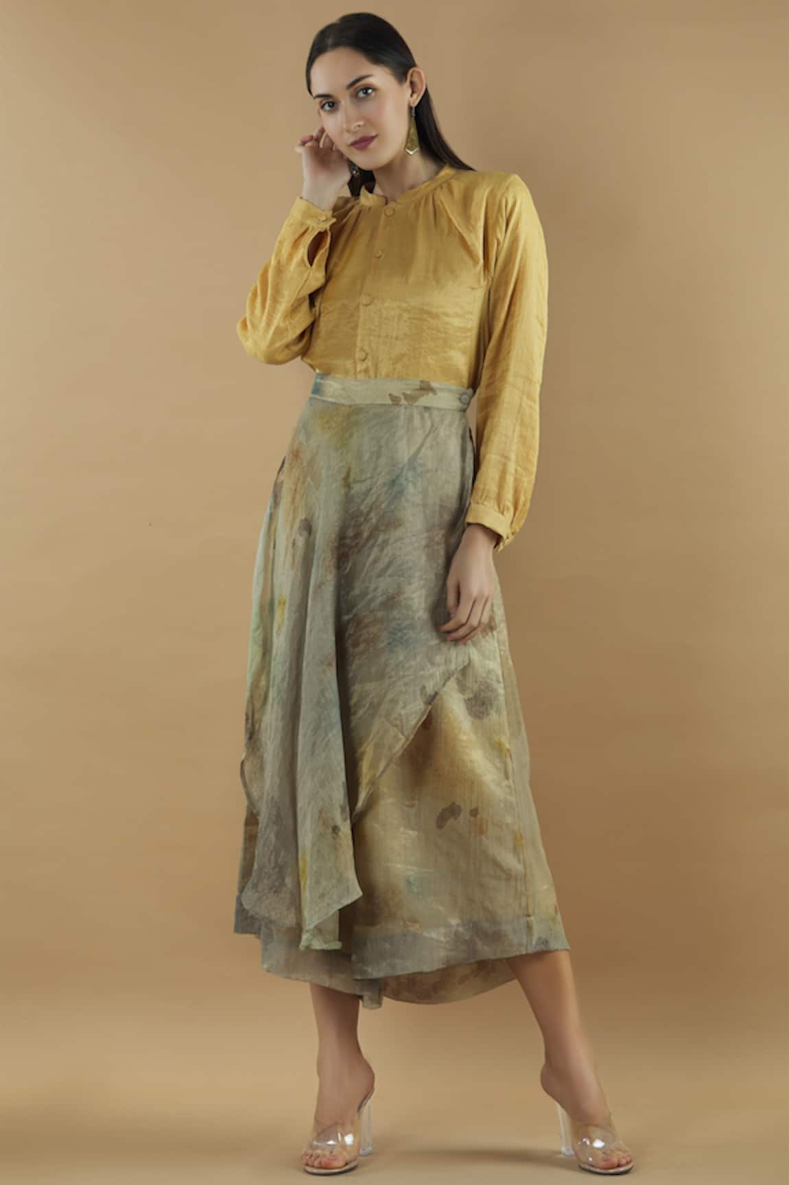 Yavi Printed Overlay Pants 