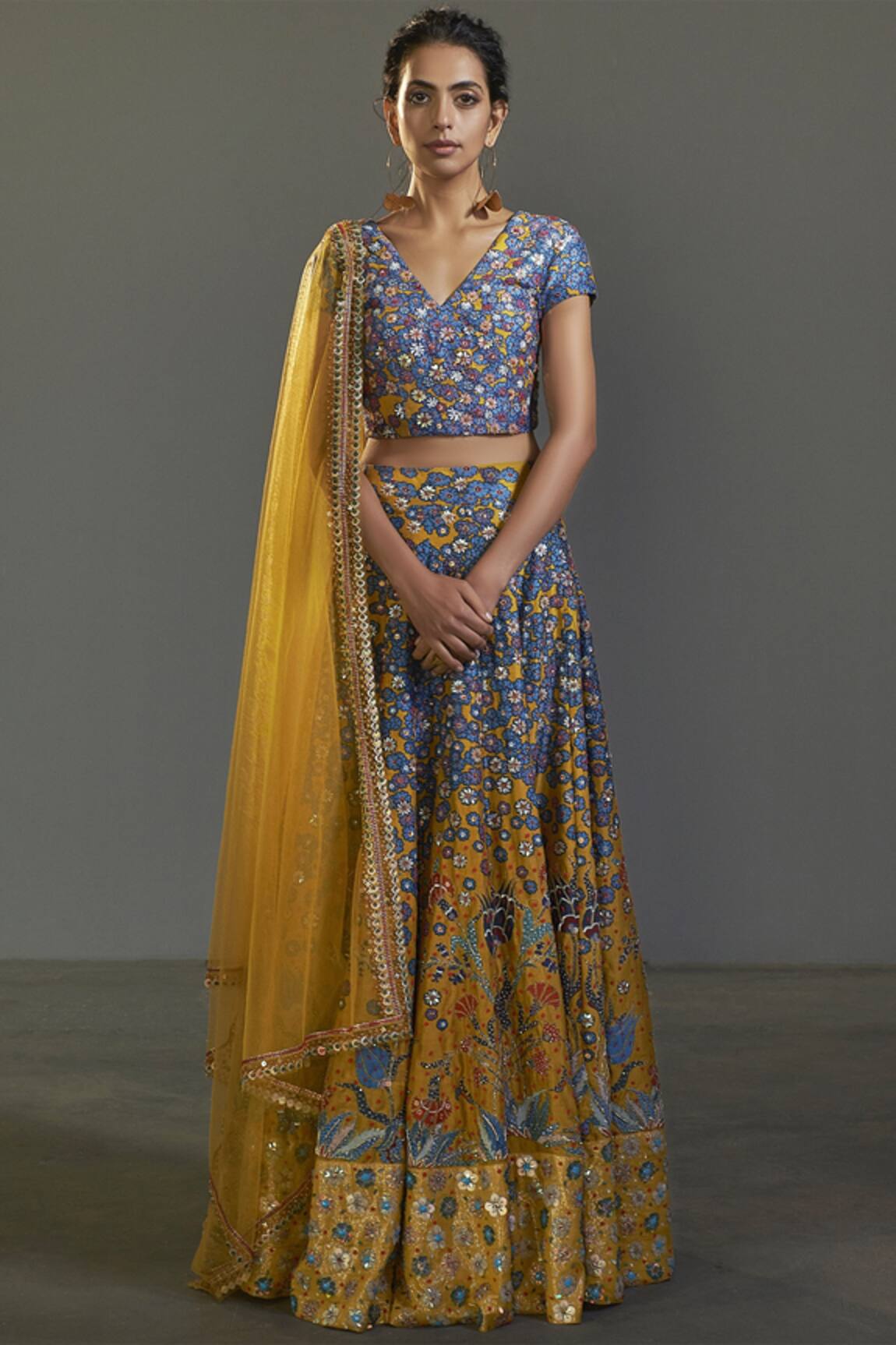 Saksham & Neharicka Chanderi Lehenga Set