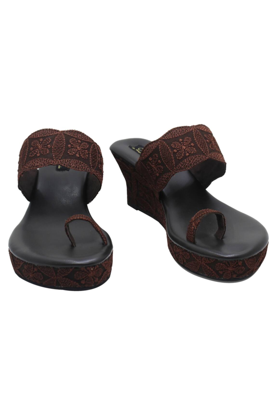 Miraki Embroidered Wedges