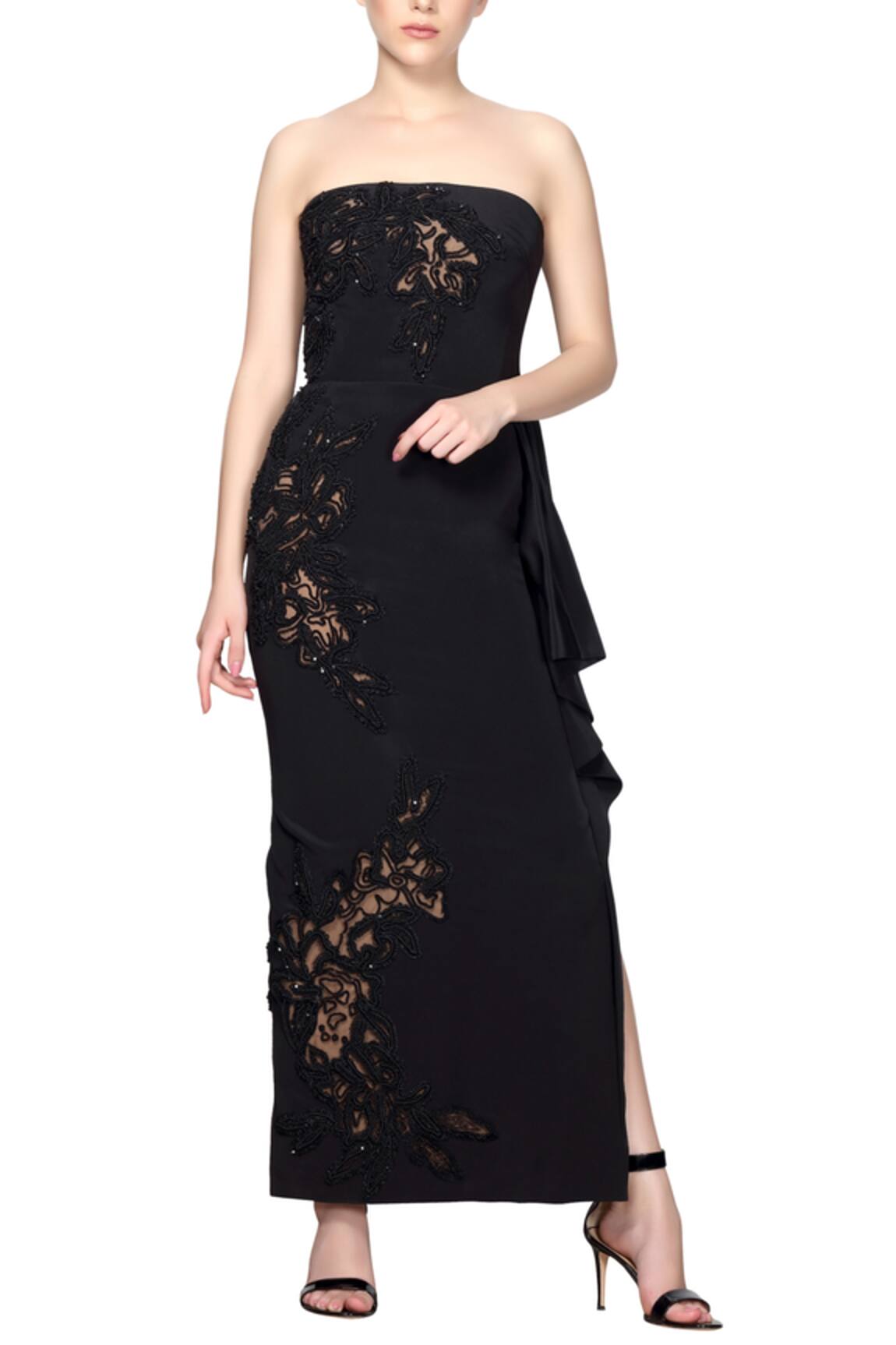 Ohaila Khan Bandeau Embroidered Dress