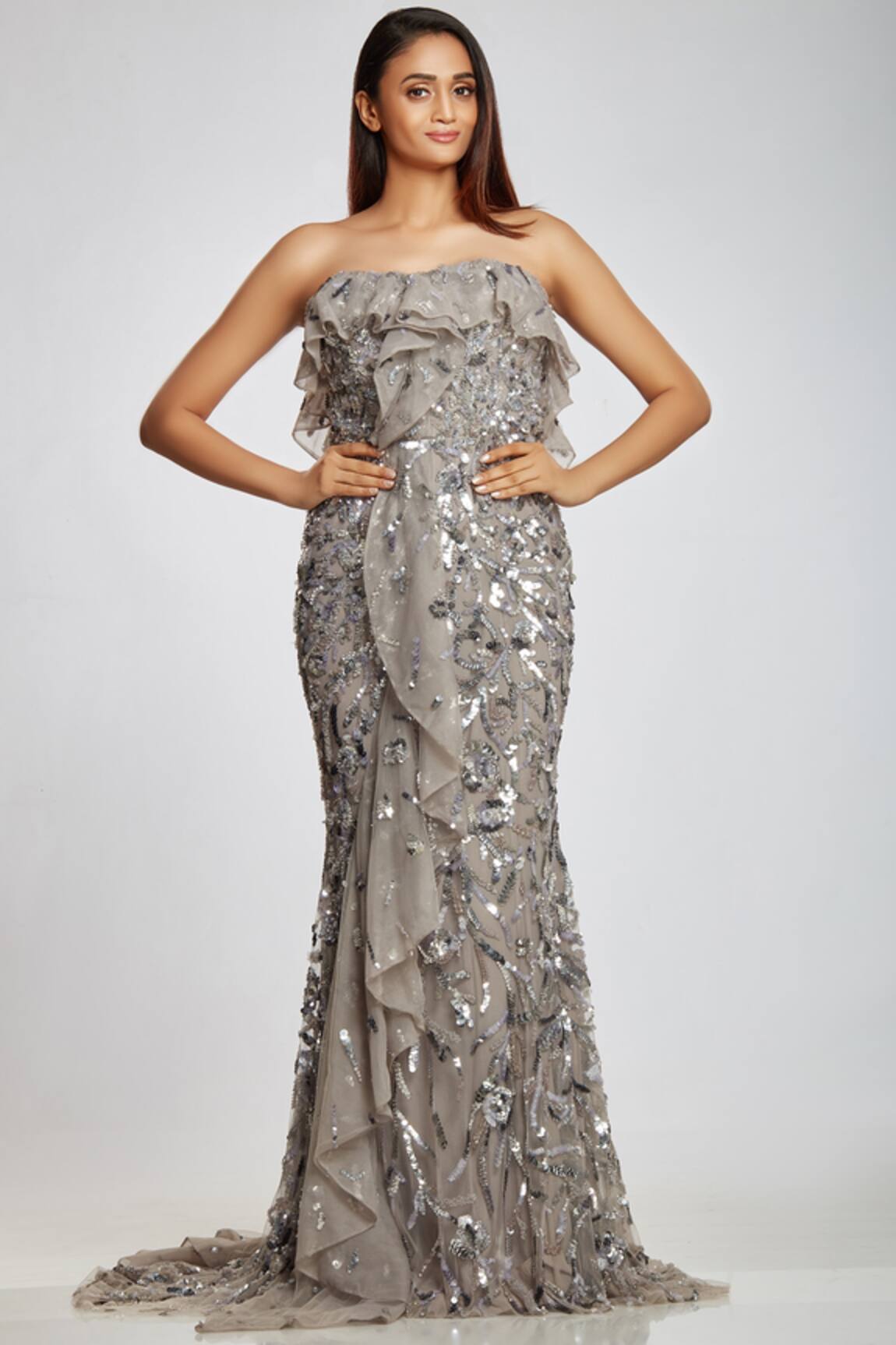 Ohaila Khan Bandeau Mermaid Gown