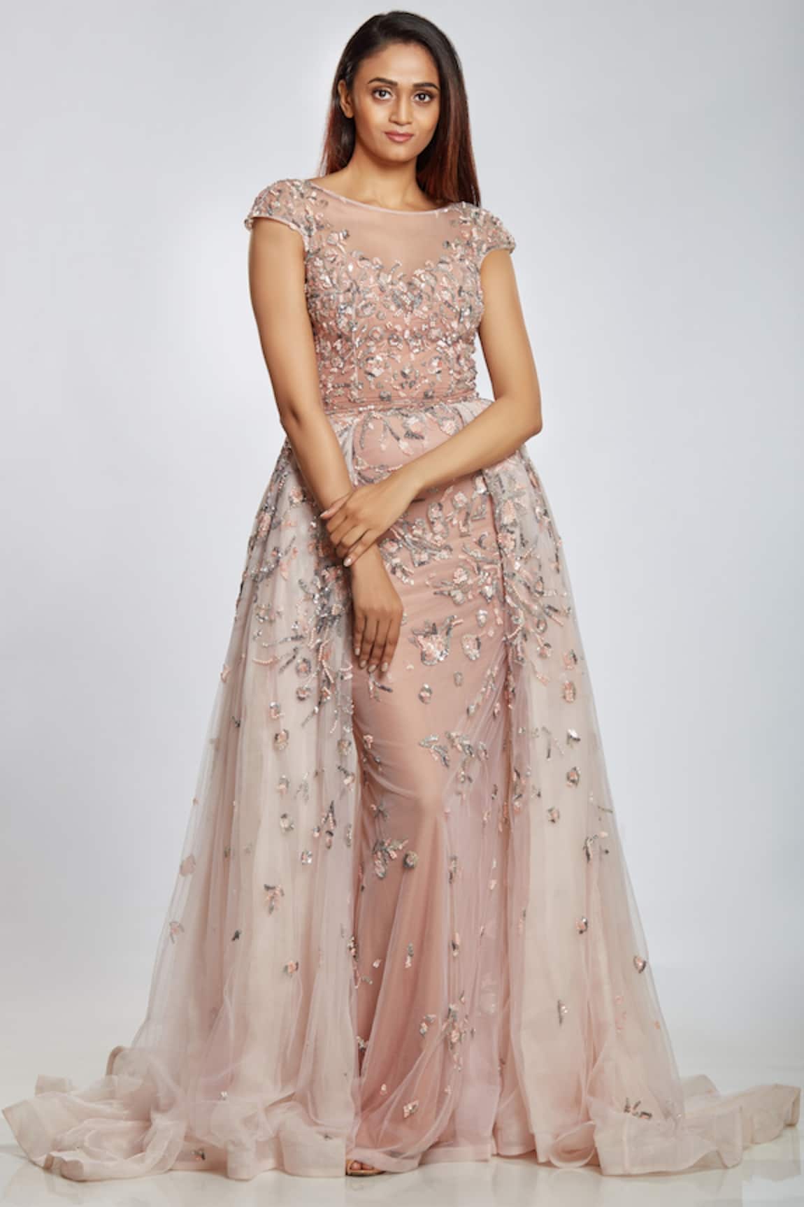 Ohaila Khan Embellished Overlay Gown