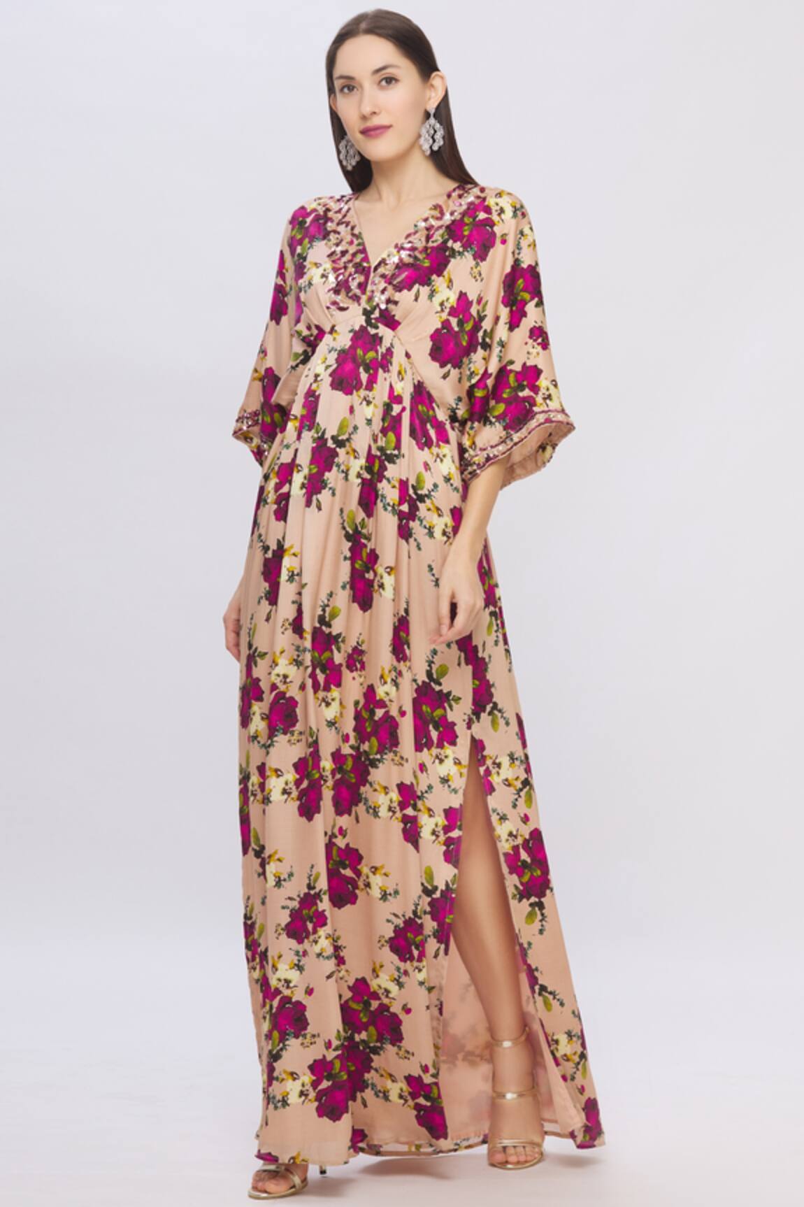 Shehlaa Khan Printed Kaftan Dress