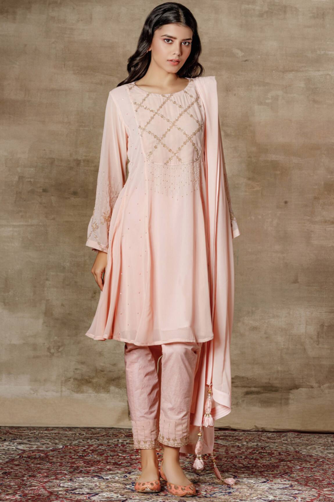 Ajiesh Oberoi Embroidered Anarkali Set