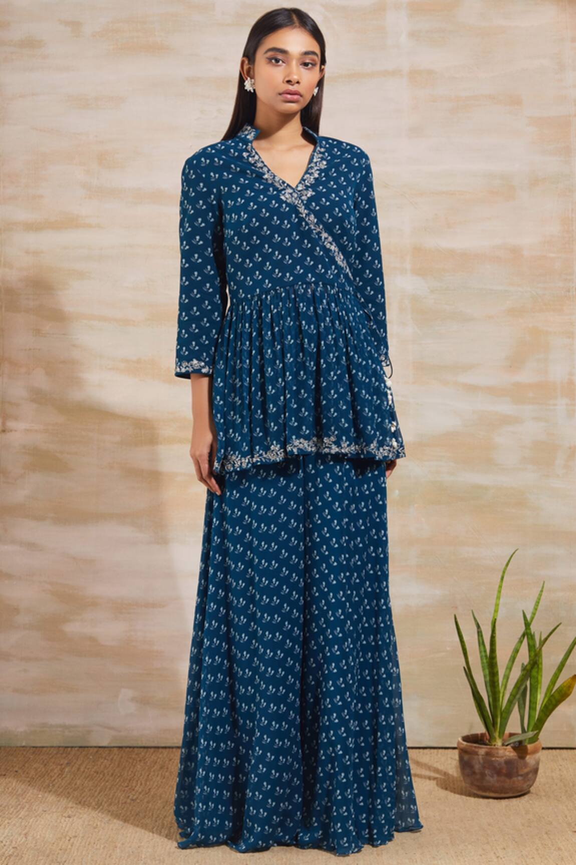 Sana Barreja Printed Pant Set