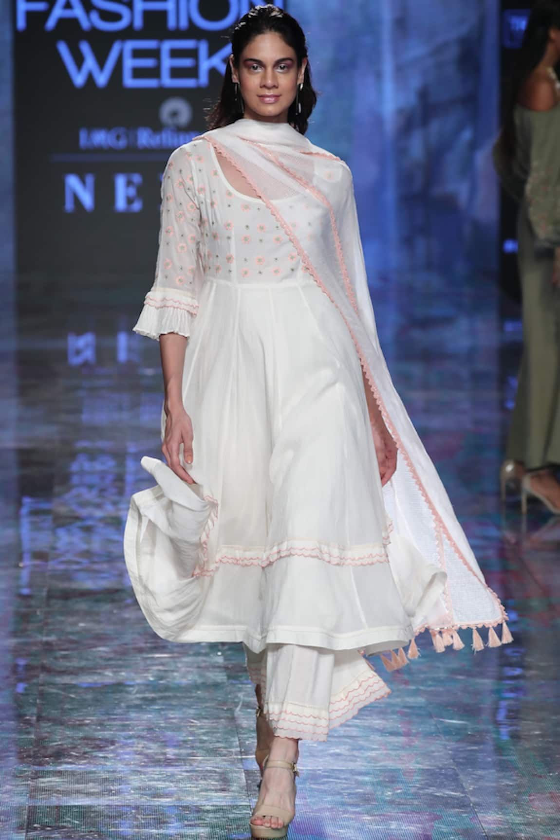 House of Kotwara Chikankari Anarkali Palazzo Set