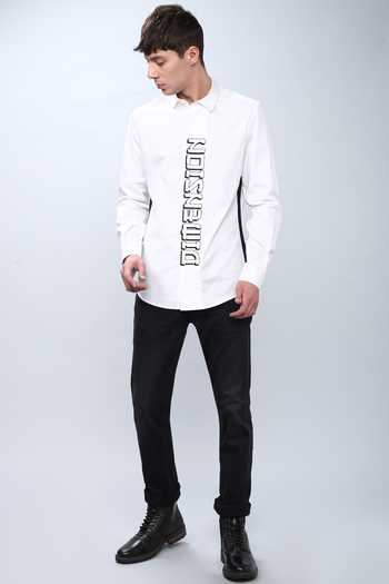 Noonoo Slim Fit Typography Shirt 