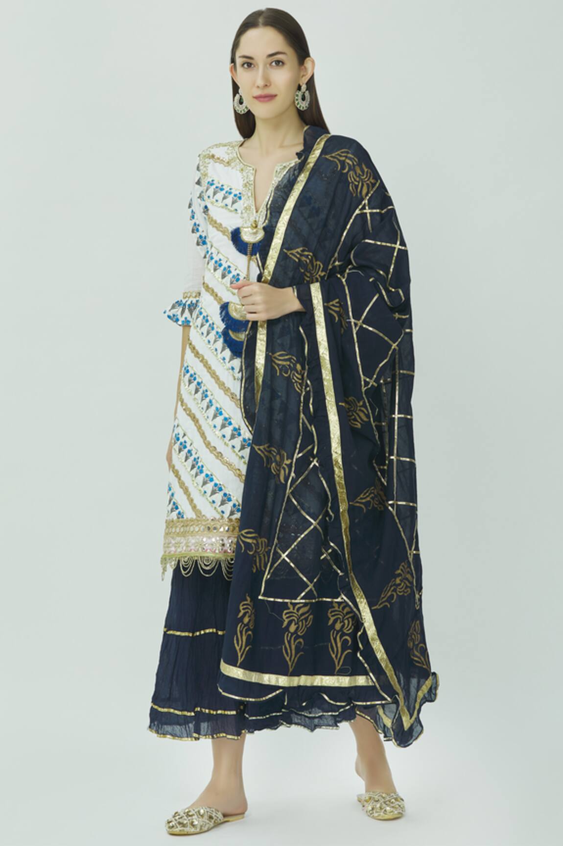 Kunwarani Ritu Cotton Kurta Sharara Set