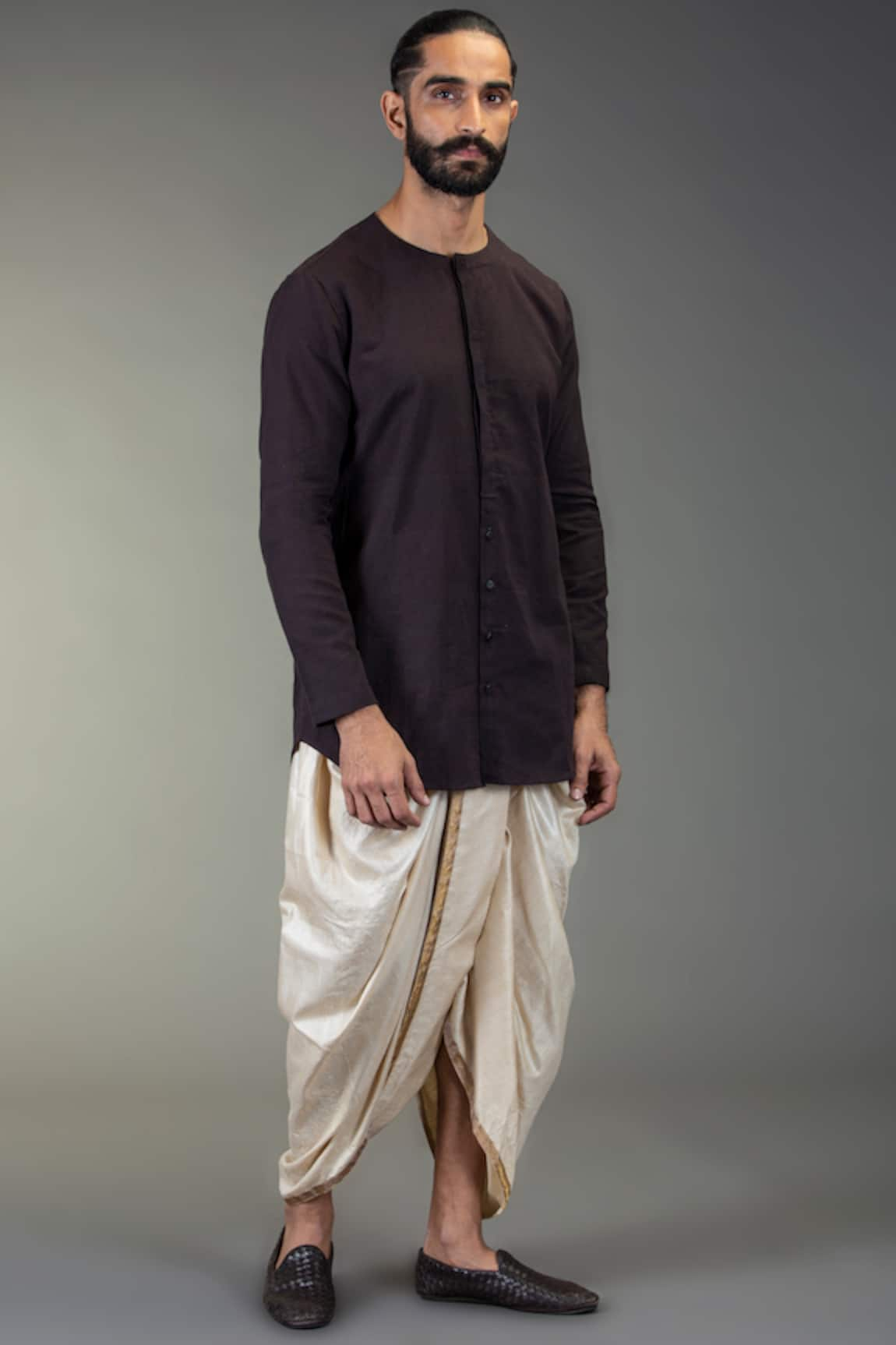 GRAM OF INK Pre-Draped Dhoti Pants