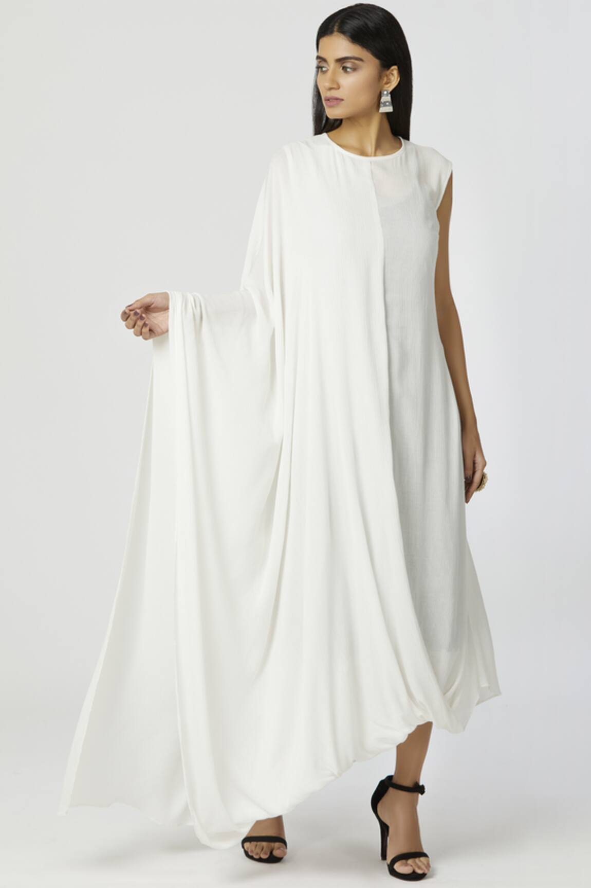 Neha Gursahani Draped Midi Dress