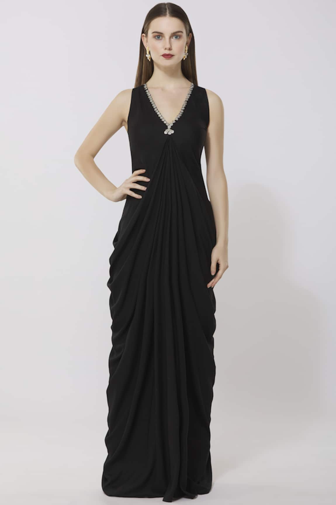 Neha Gursahani Draped Maxi Dress