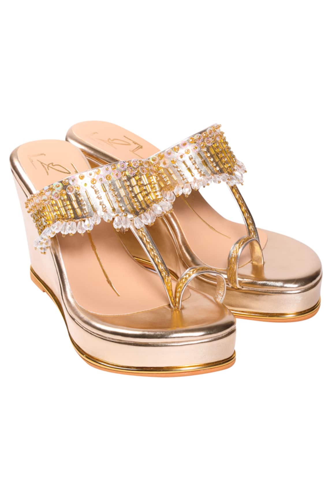 Nidhi Bhandari Embellished Kolhapuri Wedges