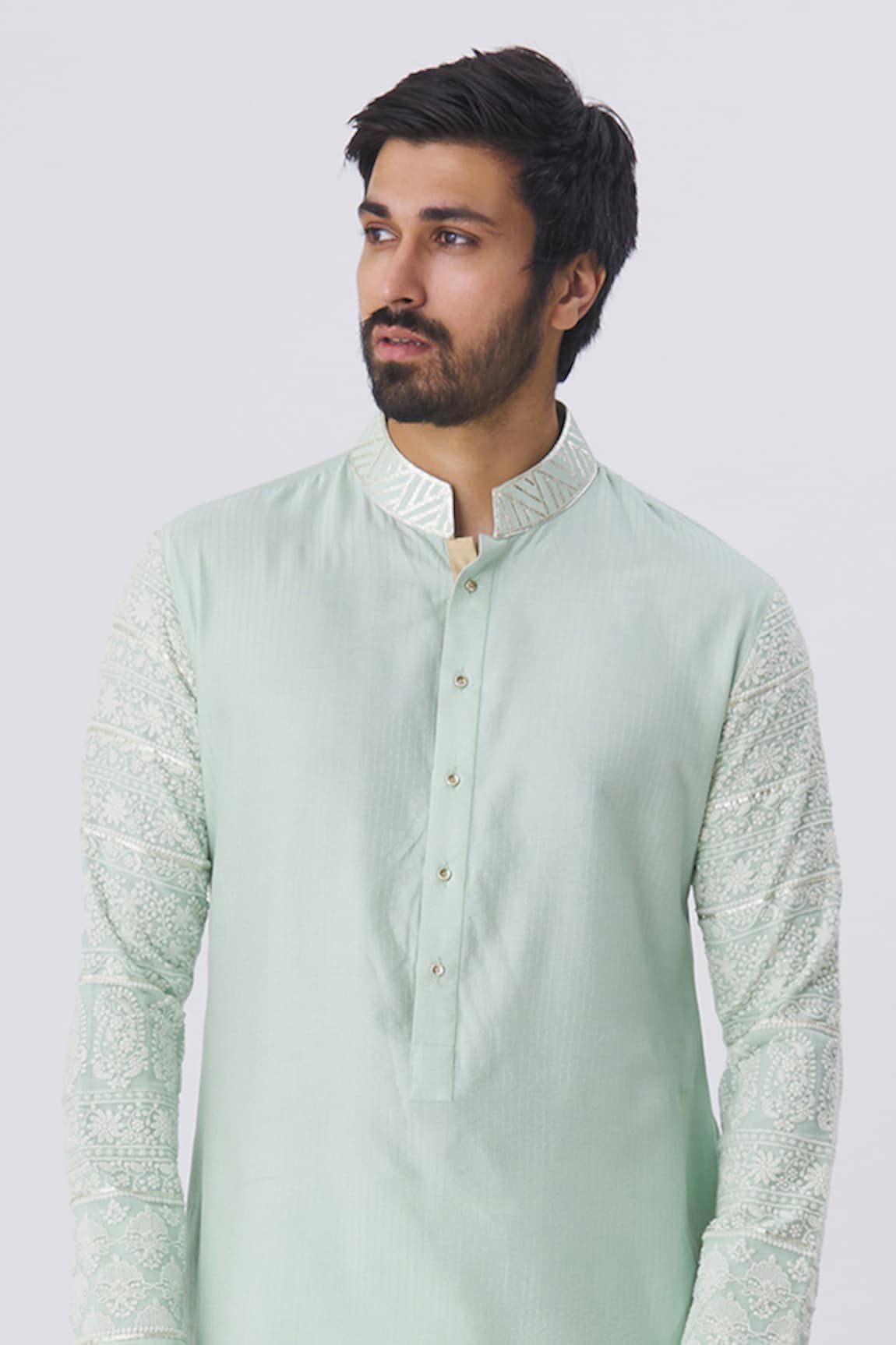 Kunal Anil Tanna Embellished Kurta & Pant Set