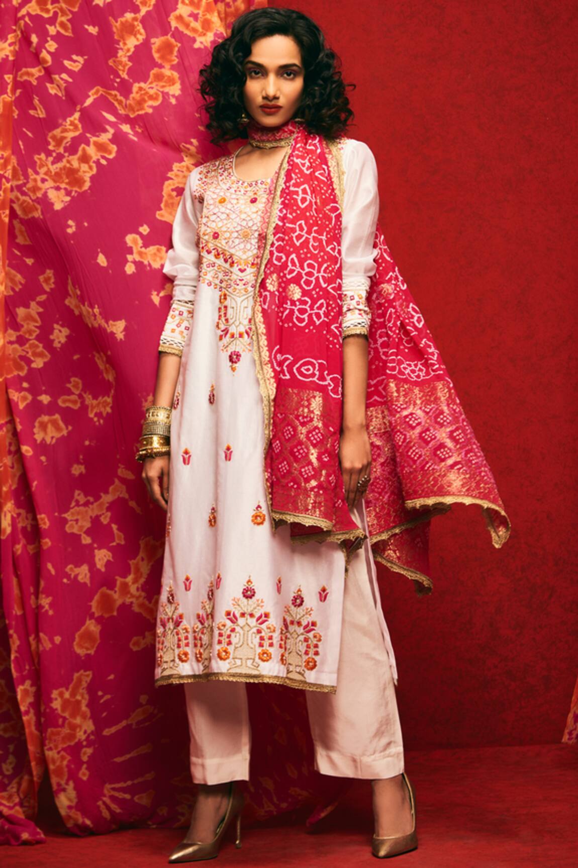 Nadima Saqib Chanderi Silk Kurta Set