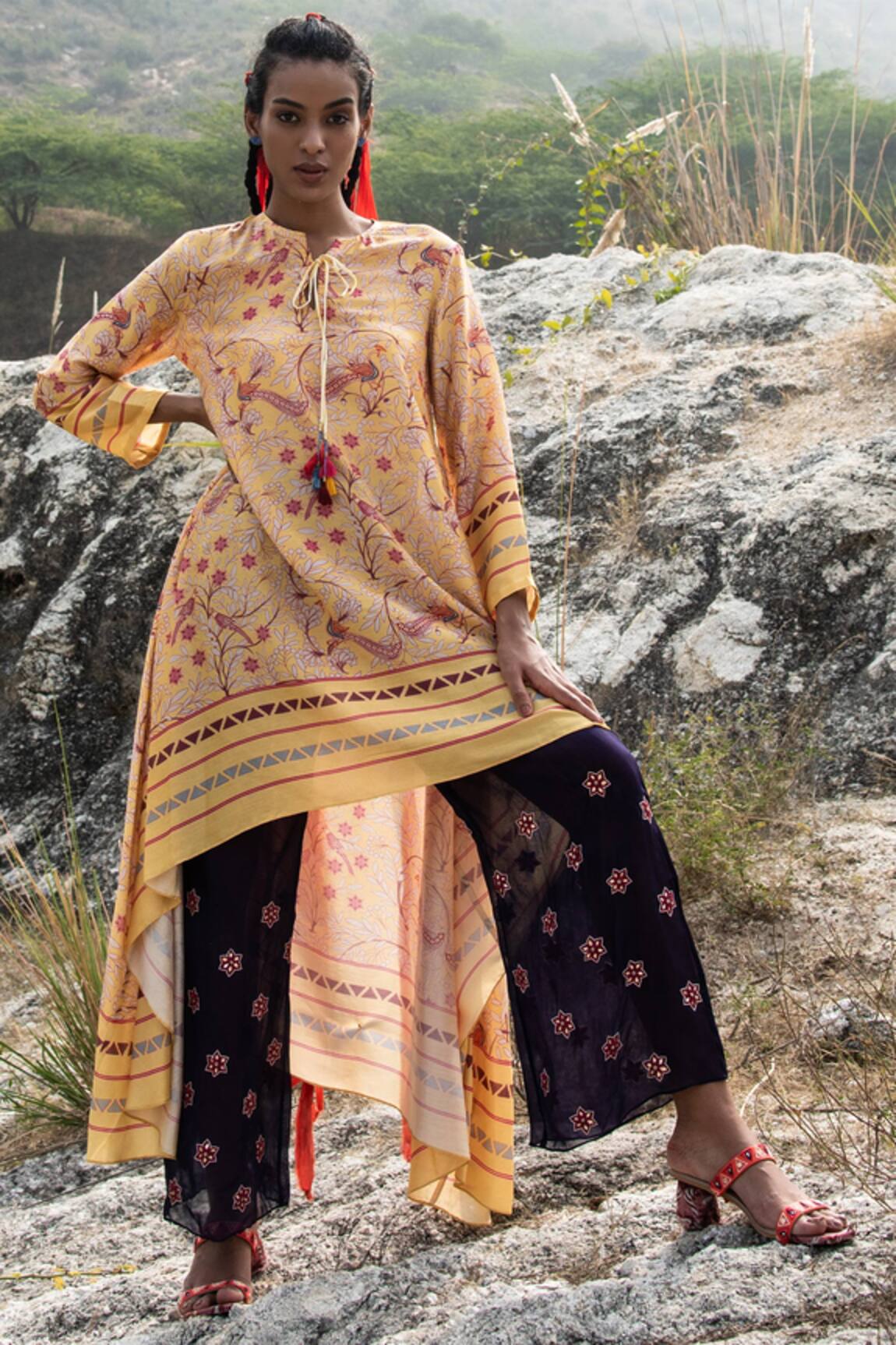 Swati Vijaivargie Embellished Kurta Palazzo Set