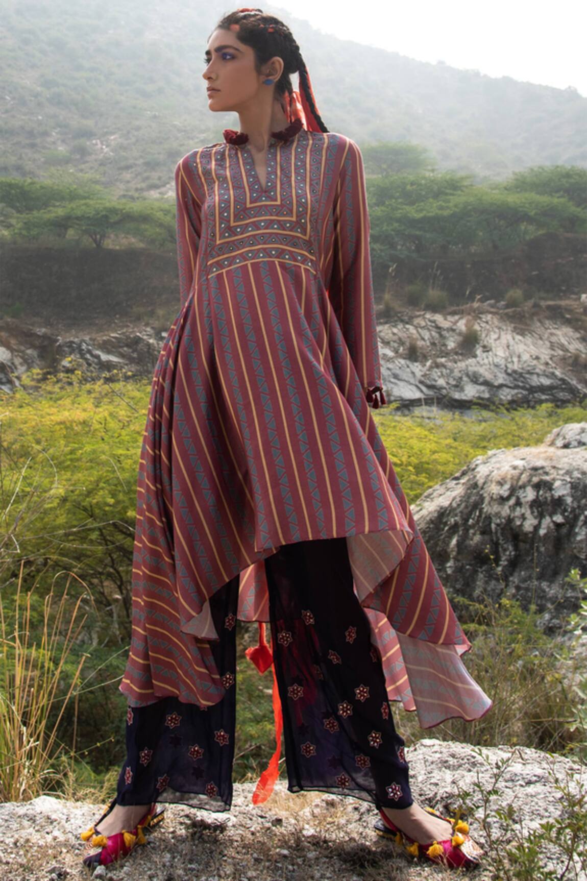 Swati Vijaivargie Embellished Kurta Palazzo Set