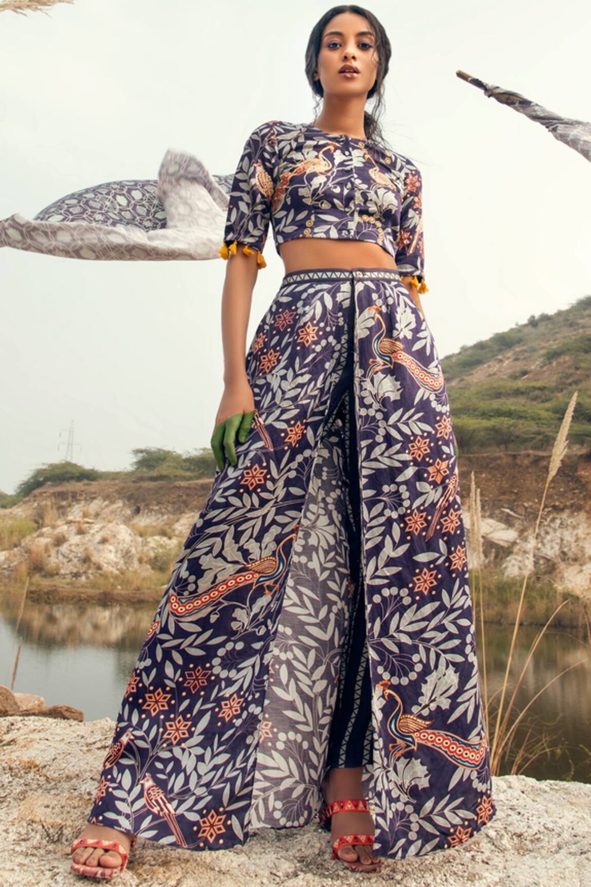 Swati Vijaivargie Embellished Top Pant Set